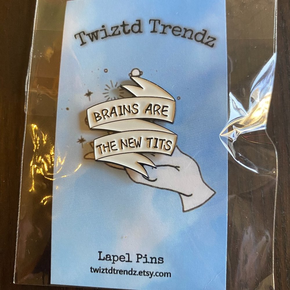 New Brains enamel pin